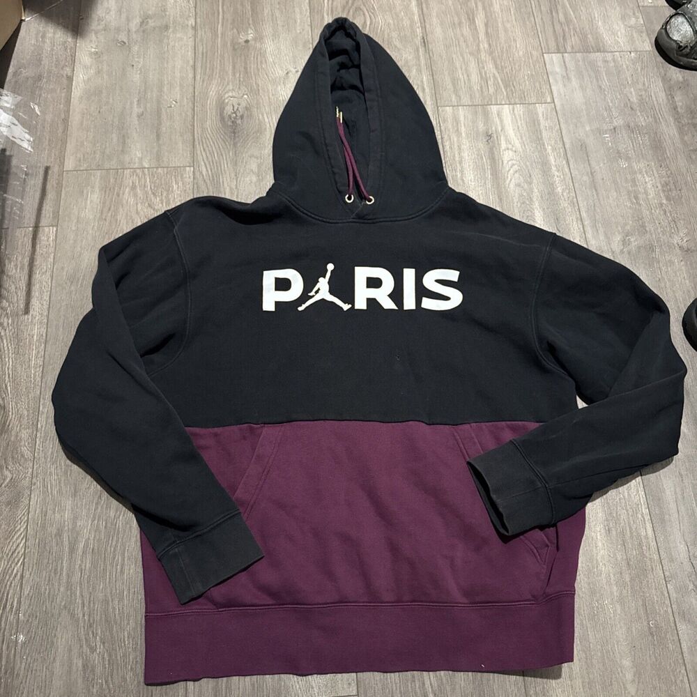 Air Jordan PSG Paris Saint Germain Fleece Pullover Hoodie size large